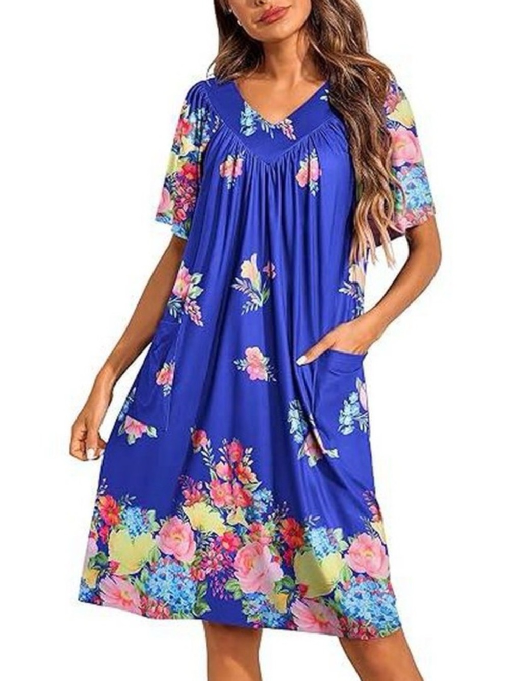 Ekouaer House Dress with Pockets Moo Moo Nightgown